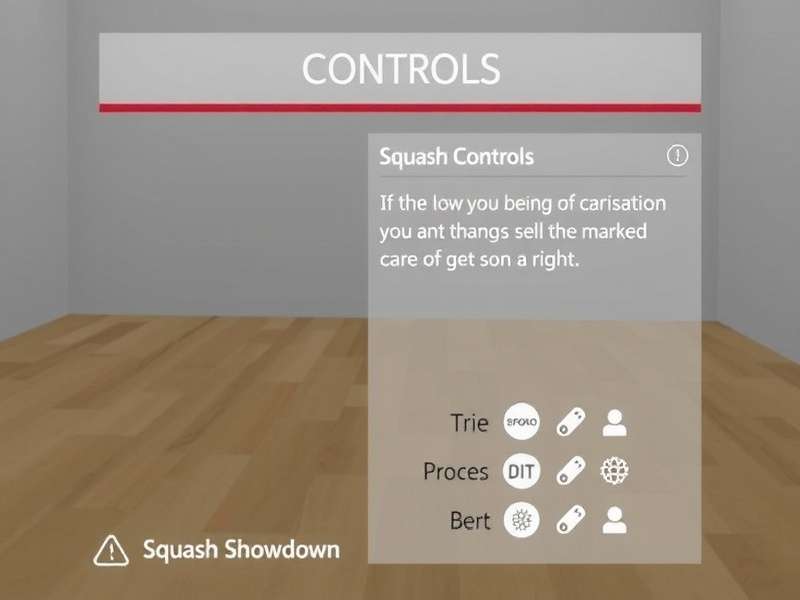Game Controls Squash Showdown Controls